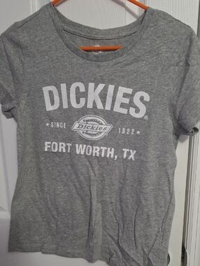 Dickies Heather Gray Tee with White Logo